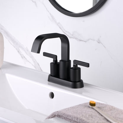 MSC14-TM 4 in. Centerset 2-Handle Bathroom Faucet in Matte Black