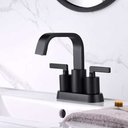 MSC14-TM 4 in. Centerset 2-Handle Bathroom Faucet in Matte Black