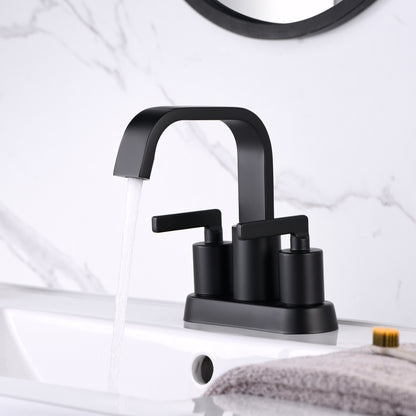 MSC14-TM 4 in. Centerset 2-Handle Bathroom Faucet in Matte Black