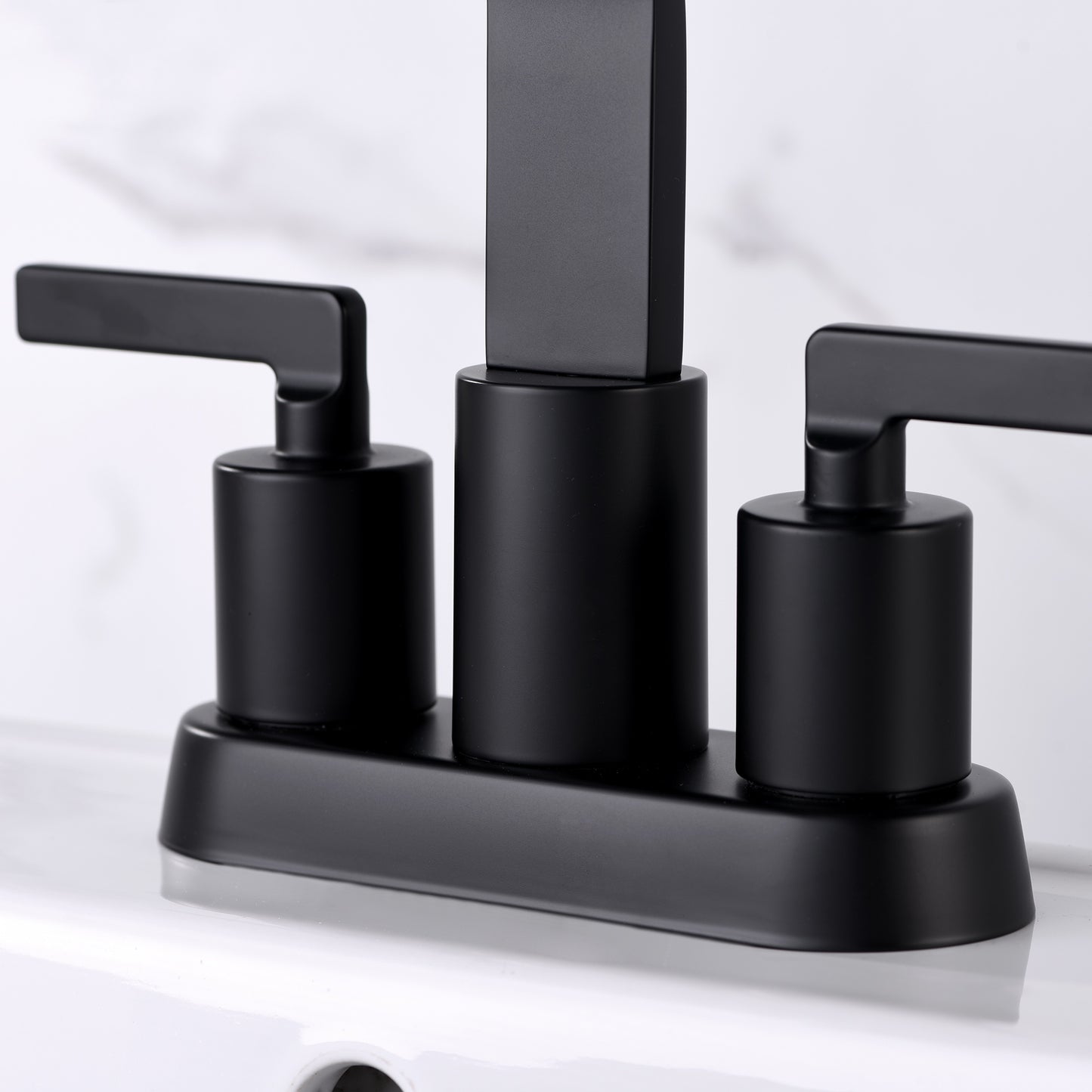 MSC14-TM 4 in. Centerset 2-Handle Bathroom Faucet in Matte Black