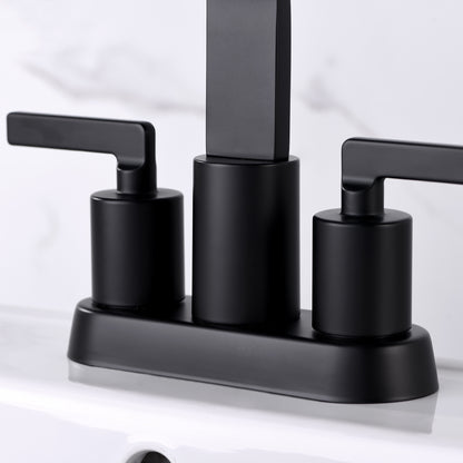 MSC14-TM 4 in. Centerset 2-Handle Bathroom Faucet in Matte Black