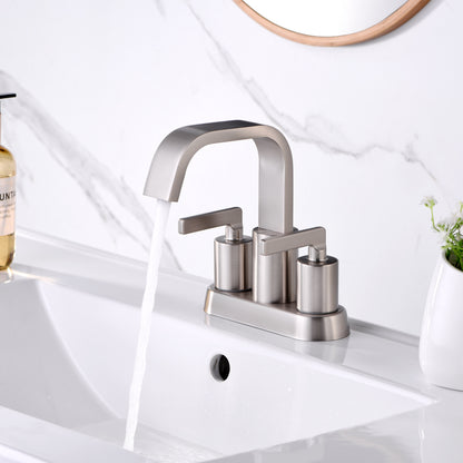 MSC14-TB 4 in. Centerset 2-Handle Bathroom Faucet in Brushed Nickel