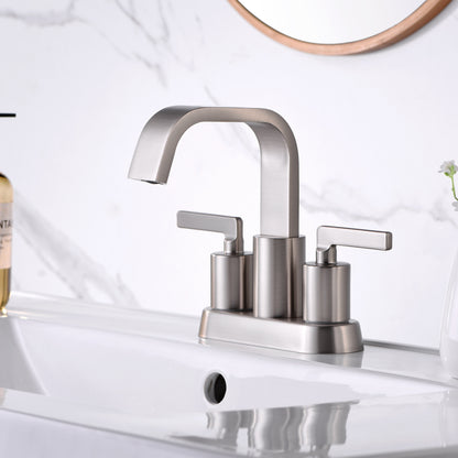 MSC14-TB 4 in. Centerset 2-Handle Bathroom Faucet in Brushed Nickel