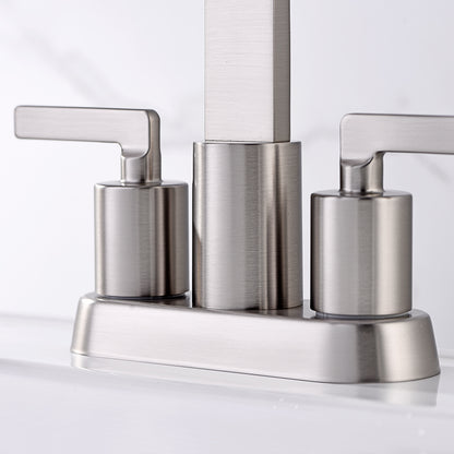 MSC14-TB 4 in. Centerset 2-Handle Bathroom Faucet in Brushed Nickel