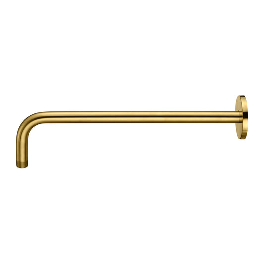 RA02-G 15 in. Shower Arm and Flange, Brushed Gold