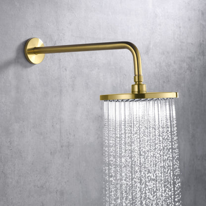 RA02-G 15 in. Shower Arm and Flange, Brushed Gold