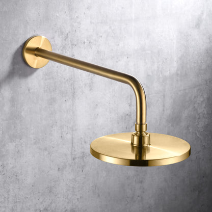 RA02-G 15 in. Shower Arm and Flange, Brushed Gold