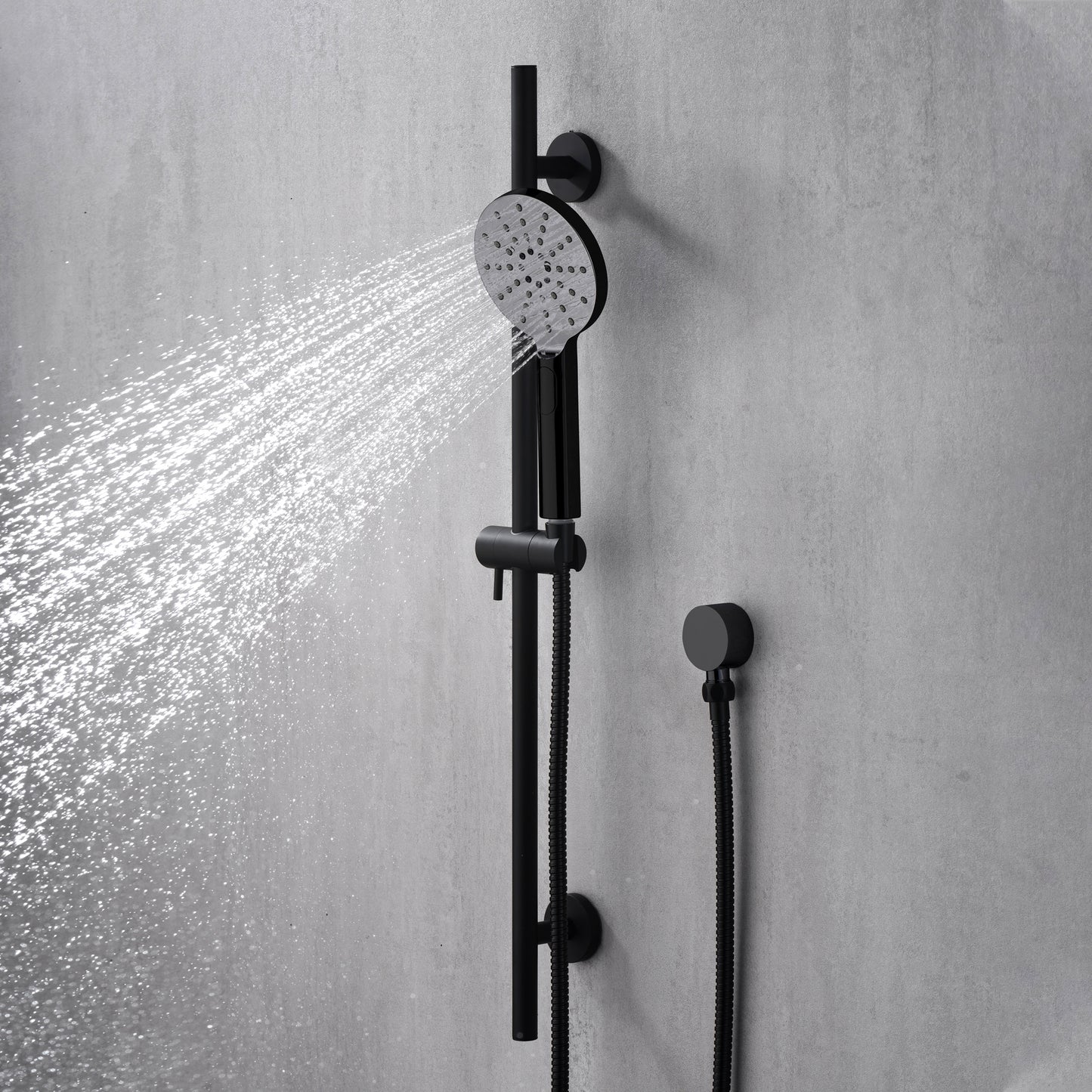 SB01-30-M 30 in. Adjustable Slide Bar for Handheld Showerheads in Matte Black