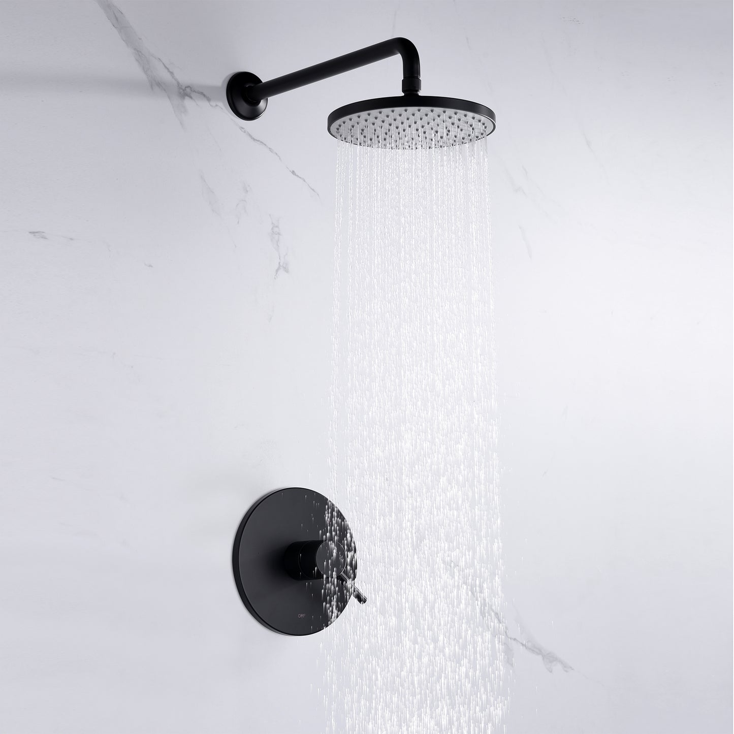 SS-B01-TM Single-Handle 1-Spray Shower Faucet with Valve in Matte Black (Valve Included)