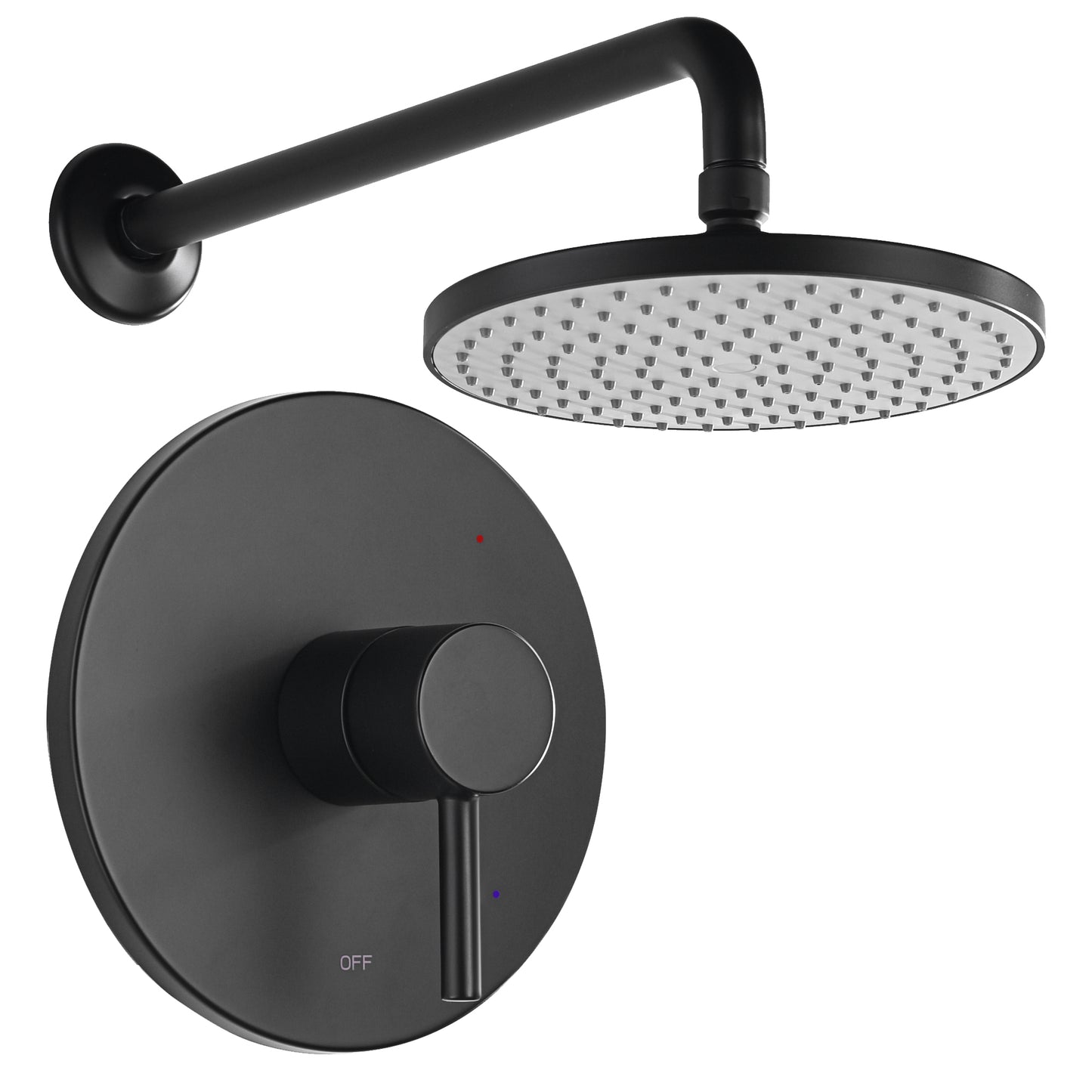 SS-B01-TM Single-Handle 1-Spray Shower Faucet with Valve in Matte Black (Valve Included)