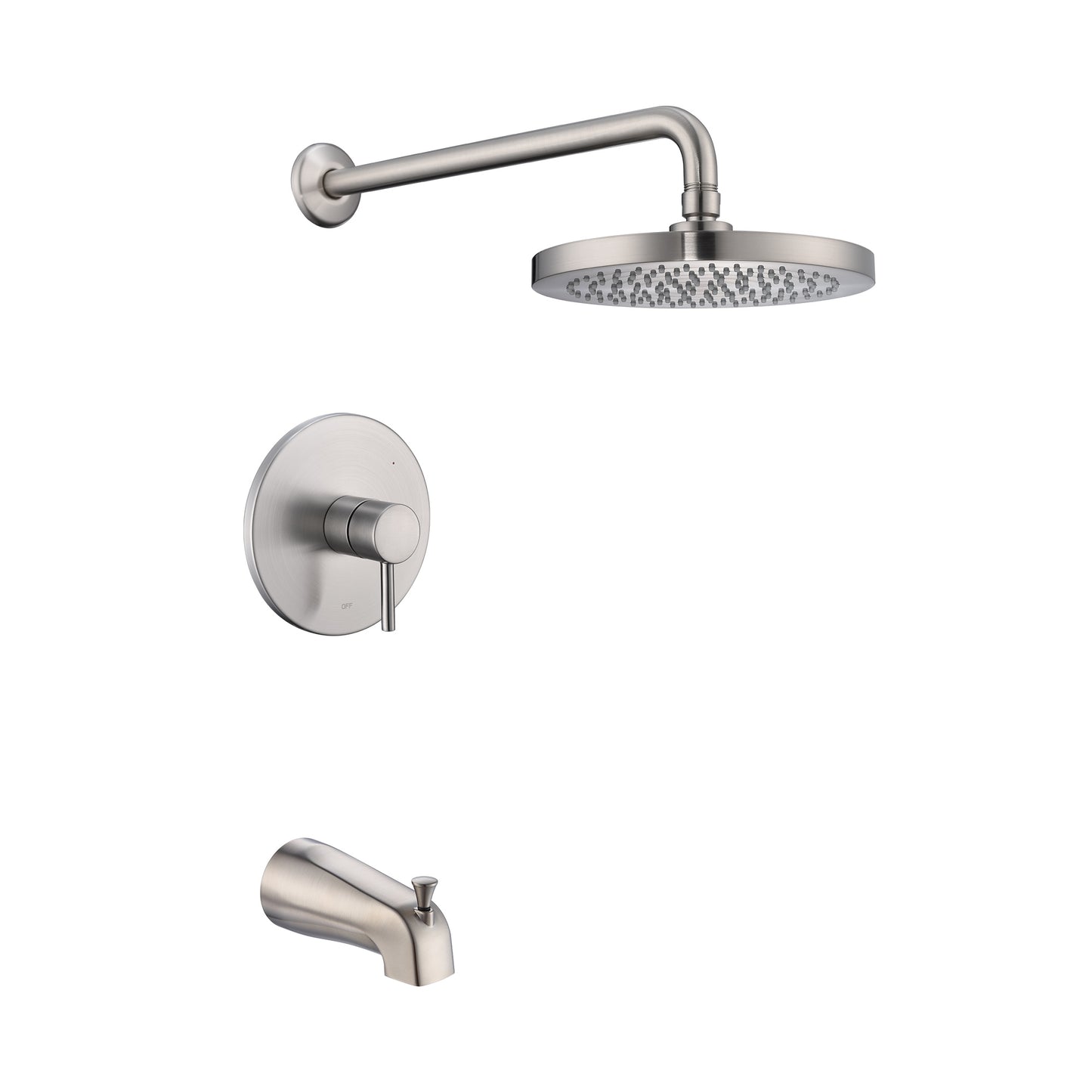 SS-C02-TB Single-Handle 1-Spray Tub and Shower Faucet 1.8 GPM with Valve in Brushed Nickel (Valve Included)