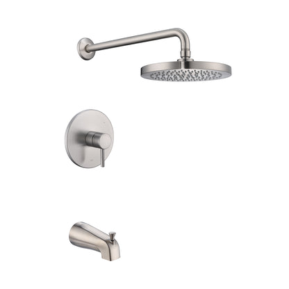 SS-C02-TB Single-Handle 1-Spray Tub and Shower Faucet 1.8 GPM with Valve in Brushed Nickel (Valve Included)