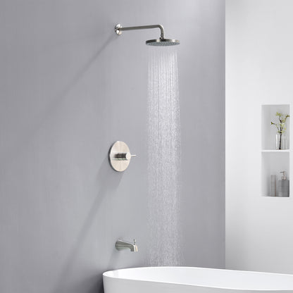 SS-C02-TB Single-Handle 1-Spray Tub and Shower Faucet 1.8 GPM with Valve in Brushed Nickel (Valve Included)