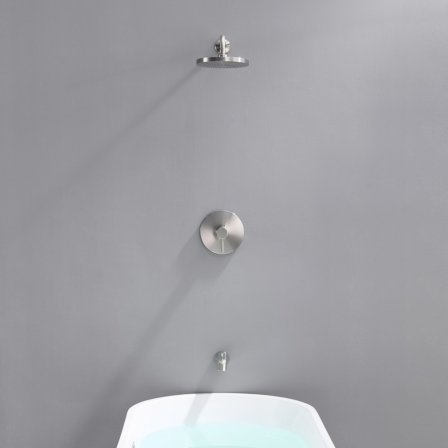 SS-C02-TB Single-Handle 1-Spray Tub and Shower Faucet 1.8 GPM with Valve in Brushed Nickel (Valve Included)