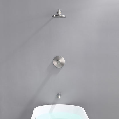 SS-C02-TB Single-Handle 1-Spray Tub and Shower Faucet 1.8 GPM with Valve in Brushed Nickel (Valve Included)