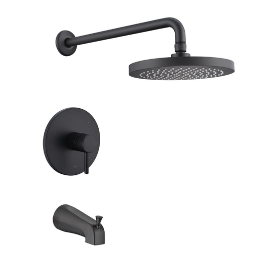 SS-C02-TM Single-Handle 1-Spray Tub and Shower Faucet 1.8 GPM with Valve in Matte Black (Valve Included)