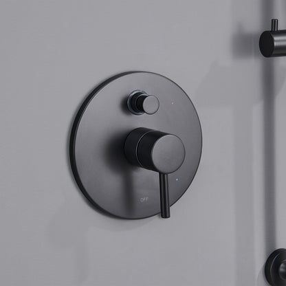 SS-D02-TM Single-Handle 3-Spray 24 in. Wall Bar Shower Faucet Kit with Hand Shower in Matte Black (Valve Included)