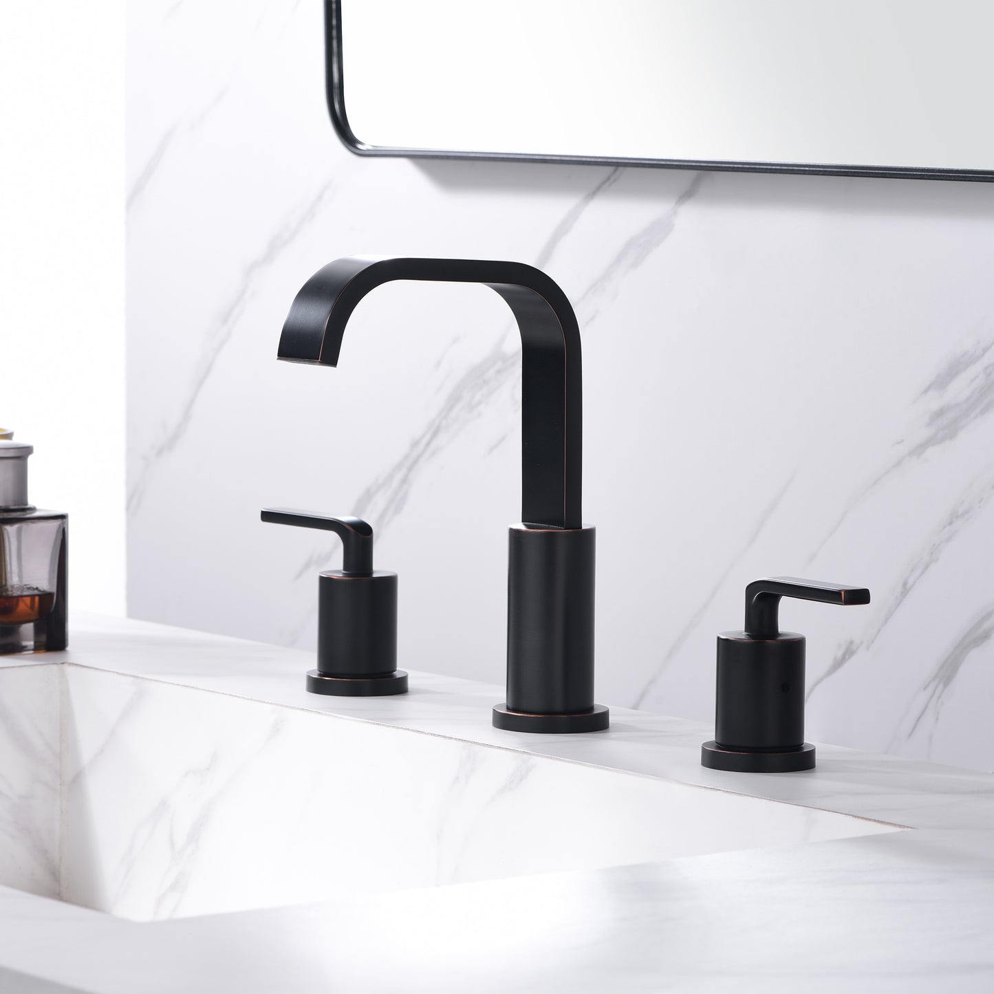 WSP03-TO Contemporary 8 in. Widespread 2-Handle Bathroom Faucet with Pop-Up Drain in Oil Rubbed Bronze