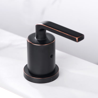 WSP03-TO Contemporary 8 in. Widespread 2-Handle Bathroom Faucet with Pop-Up Drain in Oil Rubbed Bronze