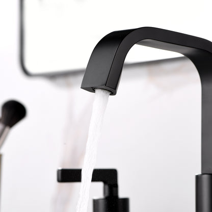 WSP04-TM Contemporary 8 in. Widespread 2-Handle Bathroom Faucet in Matte Black