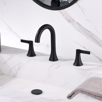 Reesley WSP21-TM 8 in. Widespread 2-Handle Bathroom Faucet in Matte Black