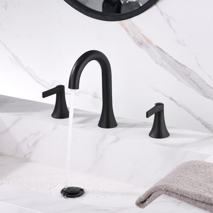 Reesley WSP21-TM 8 in. Widespread 2-Handle Bathroom Faucet in Matte Black