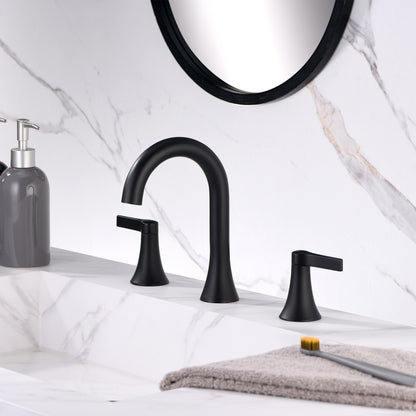 Reesley WSP21-TM 8 in. Widespread 2-Handle Bathroom Faucet in Matte Black