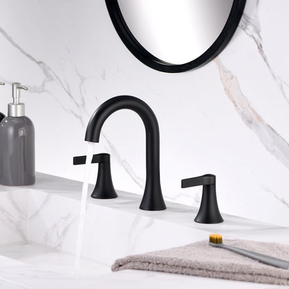 Reesley WSP21-TM 8 in. Widespread 2-Handle Bathroom Faucet in Matte Black